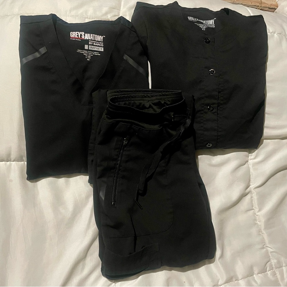 Grey's Anatomy Black Scrub Set
